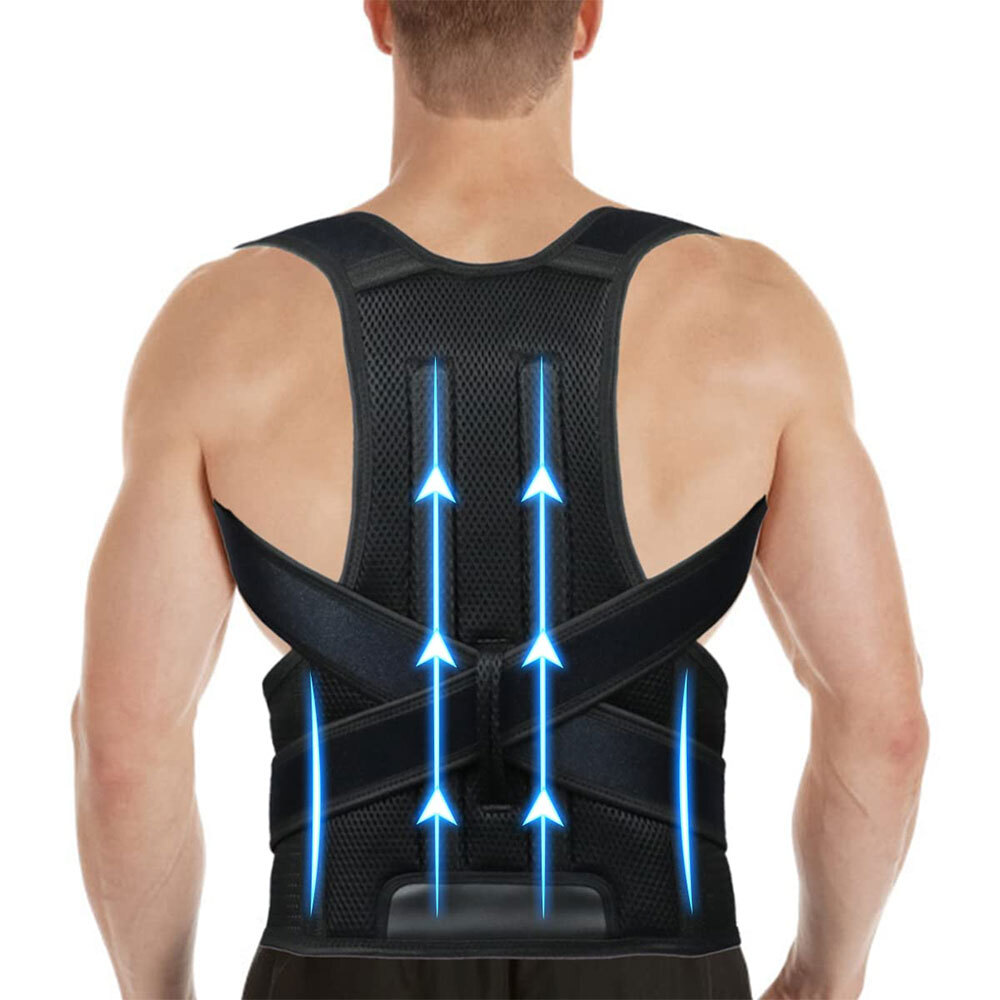Heavy Duty Lift Lumbar Lower Back Waist Support Belt Brace Suspenders for Work