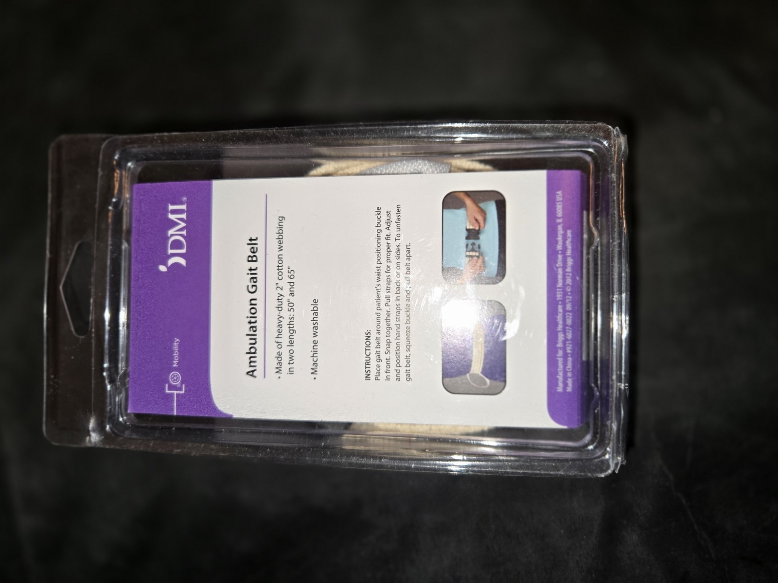 DMI MOBILITY AMBULATION GAIT BELT NEW HEAVY DUTY COTTON WEBBING 60 INCH