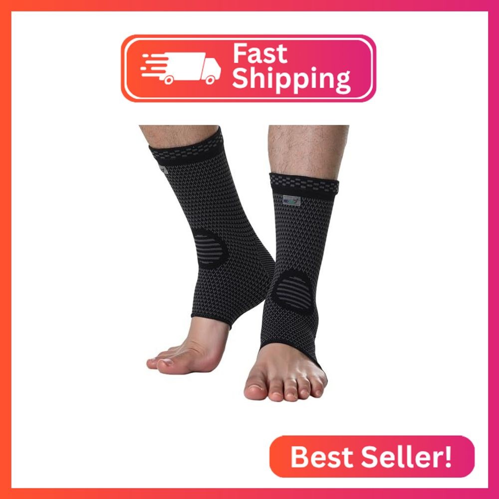 NeoTech Care Ankle Support Brace – Breathable – Men, Women, Right or Left (Black