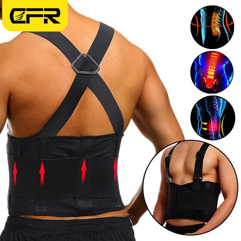 Heavy Duty Lumbar Lower Back Waist Support Work Belt Brace Suspender