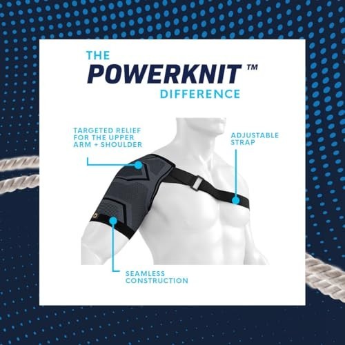 Shoulder Compression Brace for Pain Relief | PowerKnit Support for Rotator Cuff
