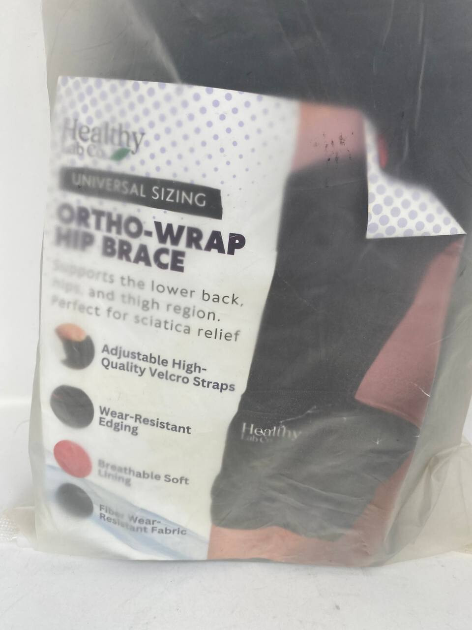 Healthy Lab Co. Ortho-Wrap Hip Brace ( UNIVERSAL SIZING ) Black New