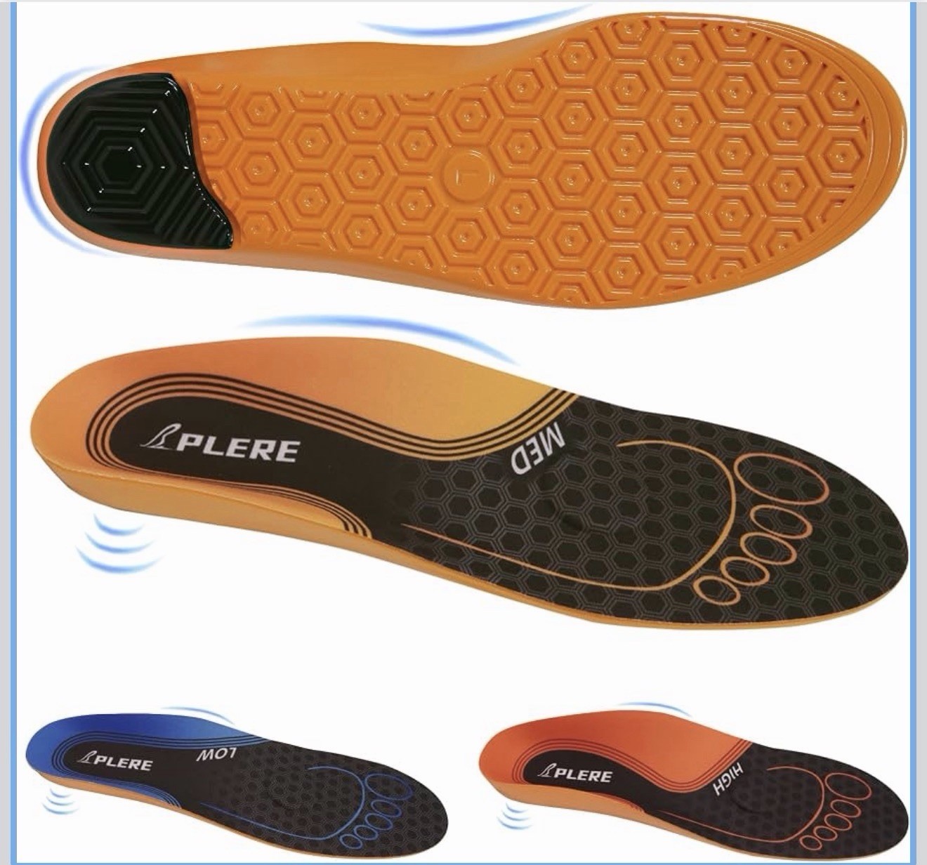 Orthopedic Sport Insole Men Women Comfort Sneaker Flat Feet High Arch
