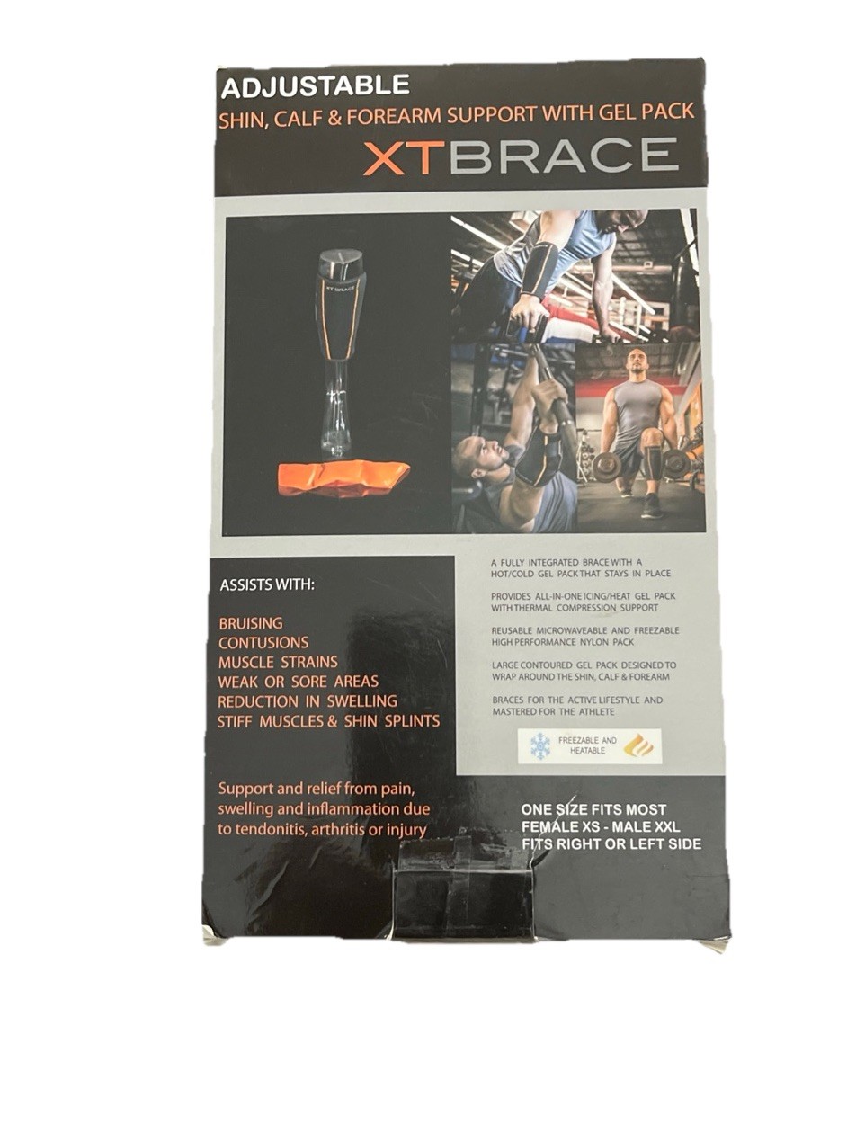XT Brace Neoprene Adjustable Shin/Calf & Forearm Support With Gel Pack. NOB