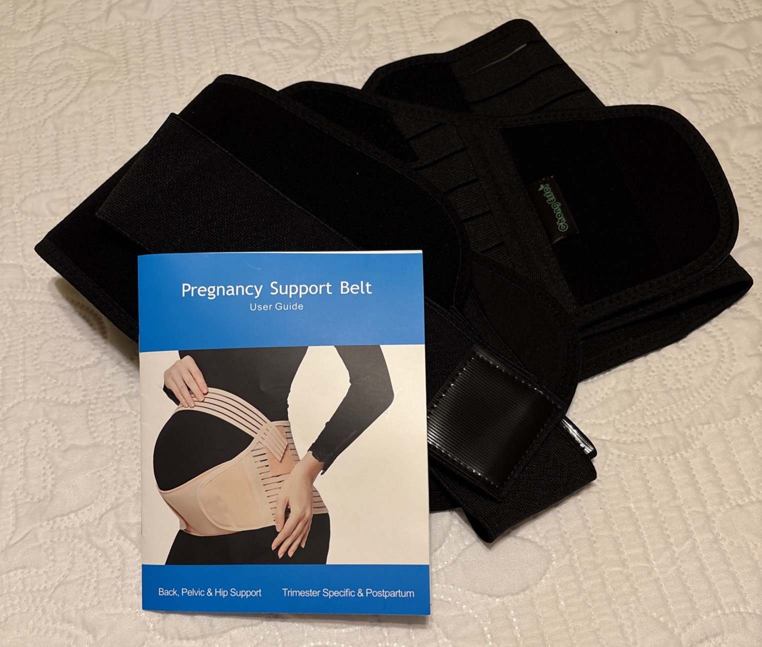 Maternity Support Belly Band Belt Adjustable Black Size Medium ChongErfei