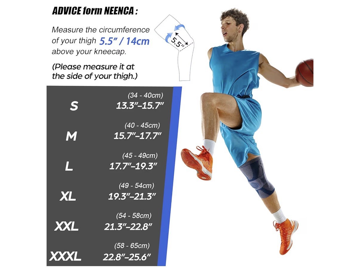 NEENCA Professional Knee Brace for Pain Relief Support with Patella Pad – NEW S