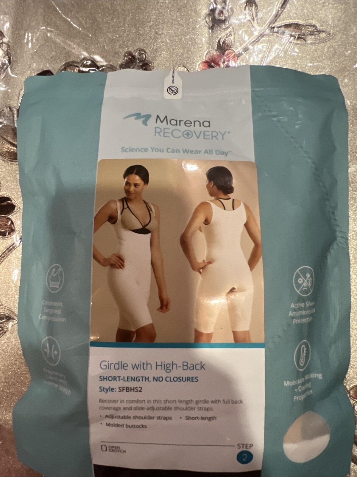 Marena Recovery SFBHS Step 2 High Back Short/Thigh Length XL Beige 32-35″Waist