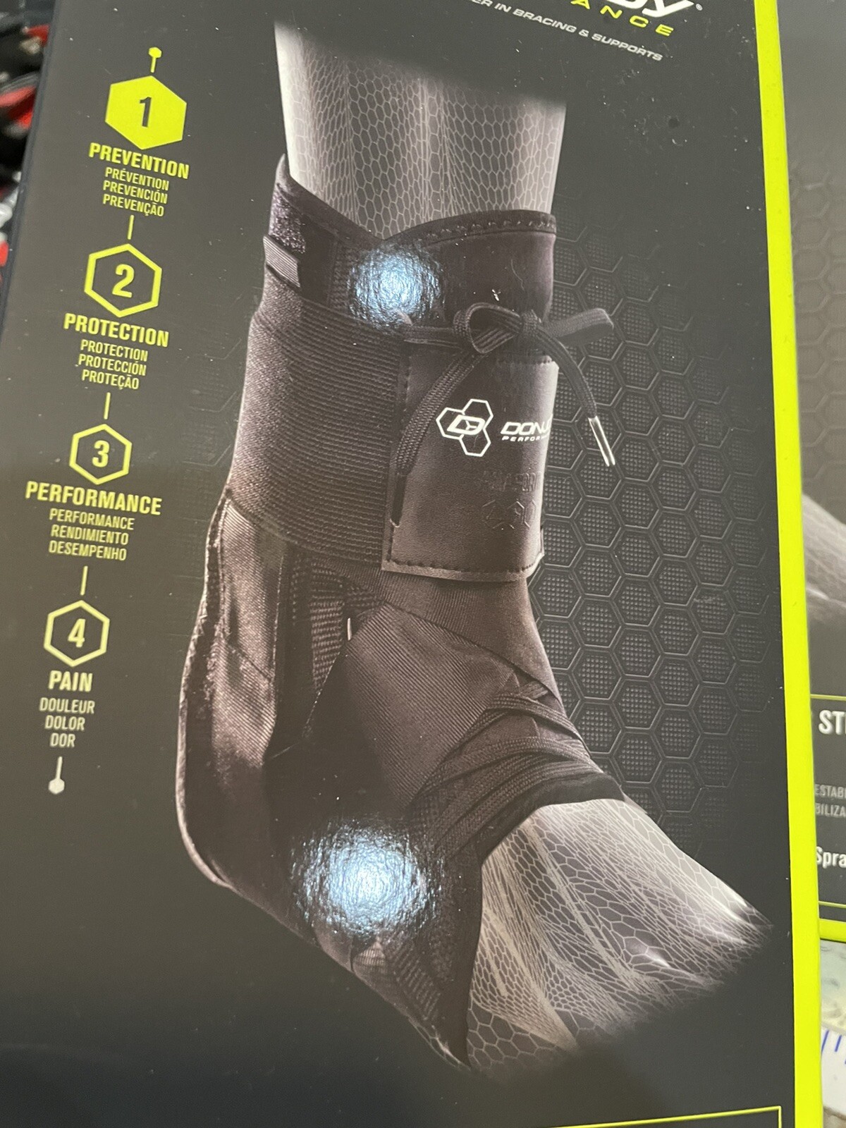 2X DonJoy Performance ANAFORM Lace-Up Figure-8 Straps Ankle Brace. MEDIUM