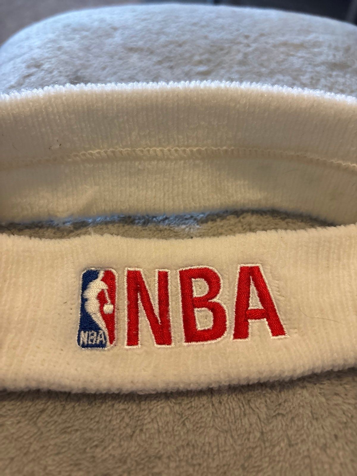 Official Spalding NBA Basketball Sweatband Headband White Red Blue