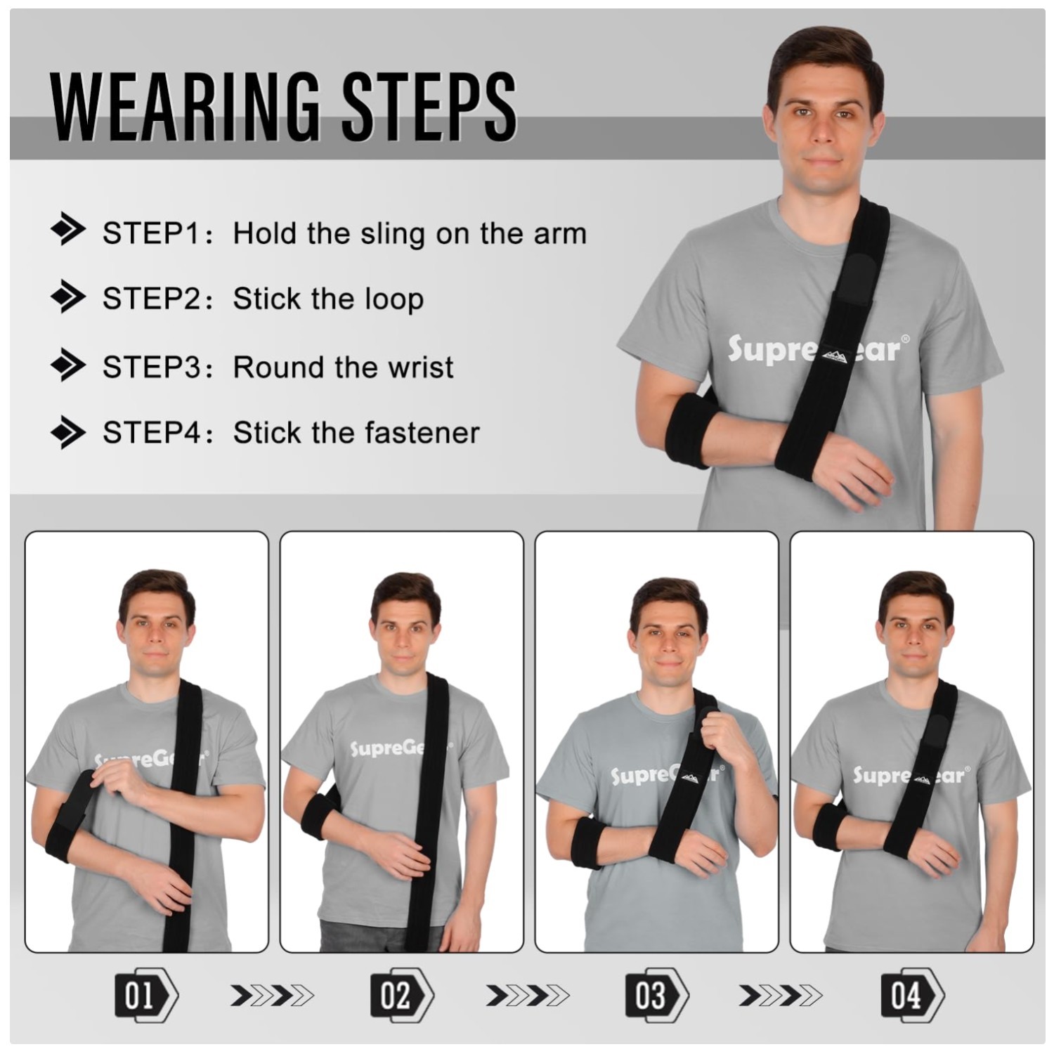 Shoulder Immobilizer for Elbow Injury – Adjustable Arm Strap%