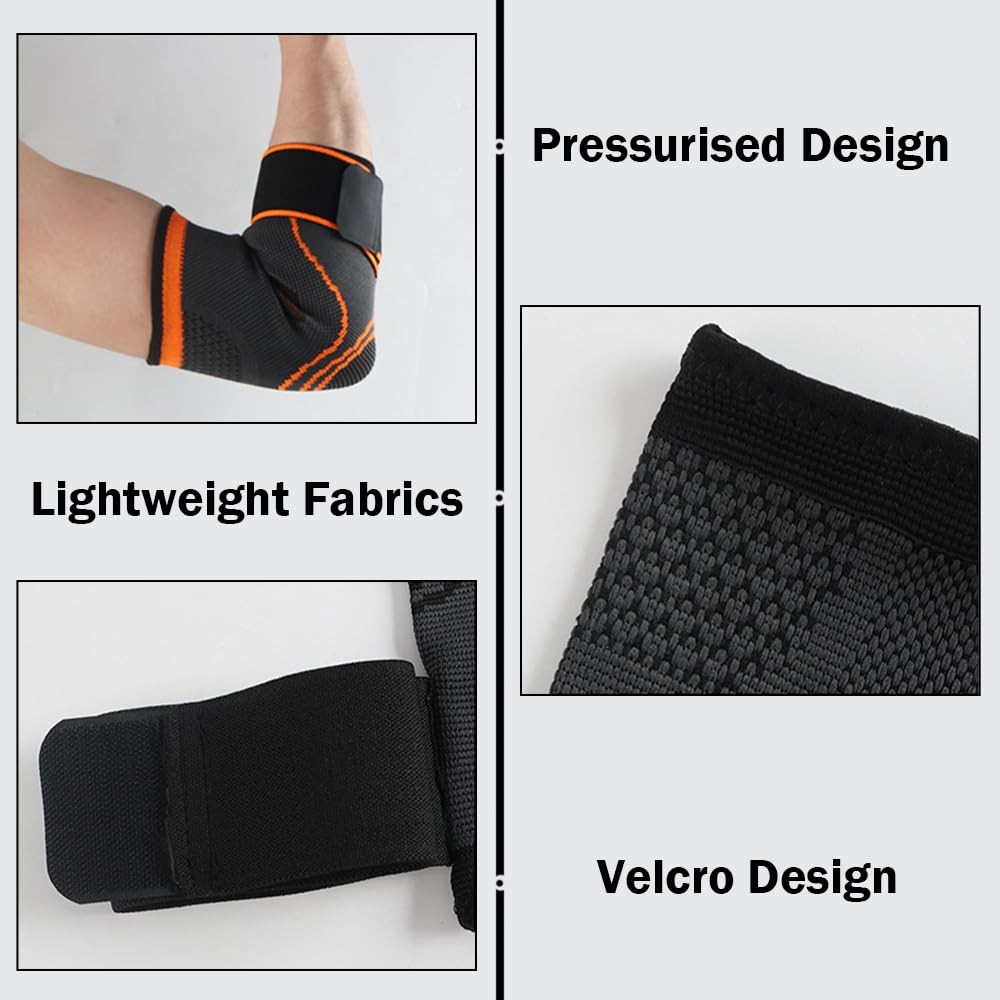 2 PCS Elbow Compression Sleeves Elbow Brace for Tendonitis Arm Compression Sl…