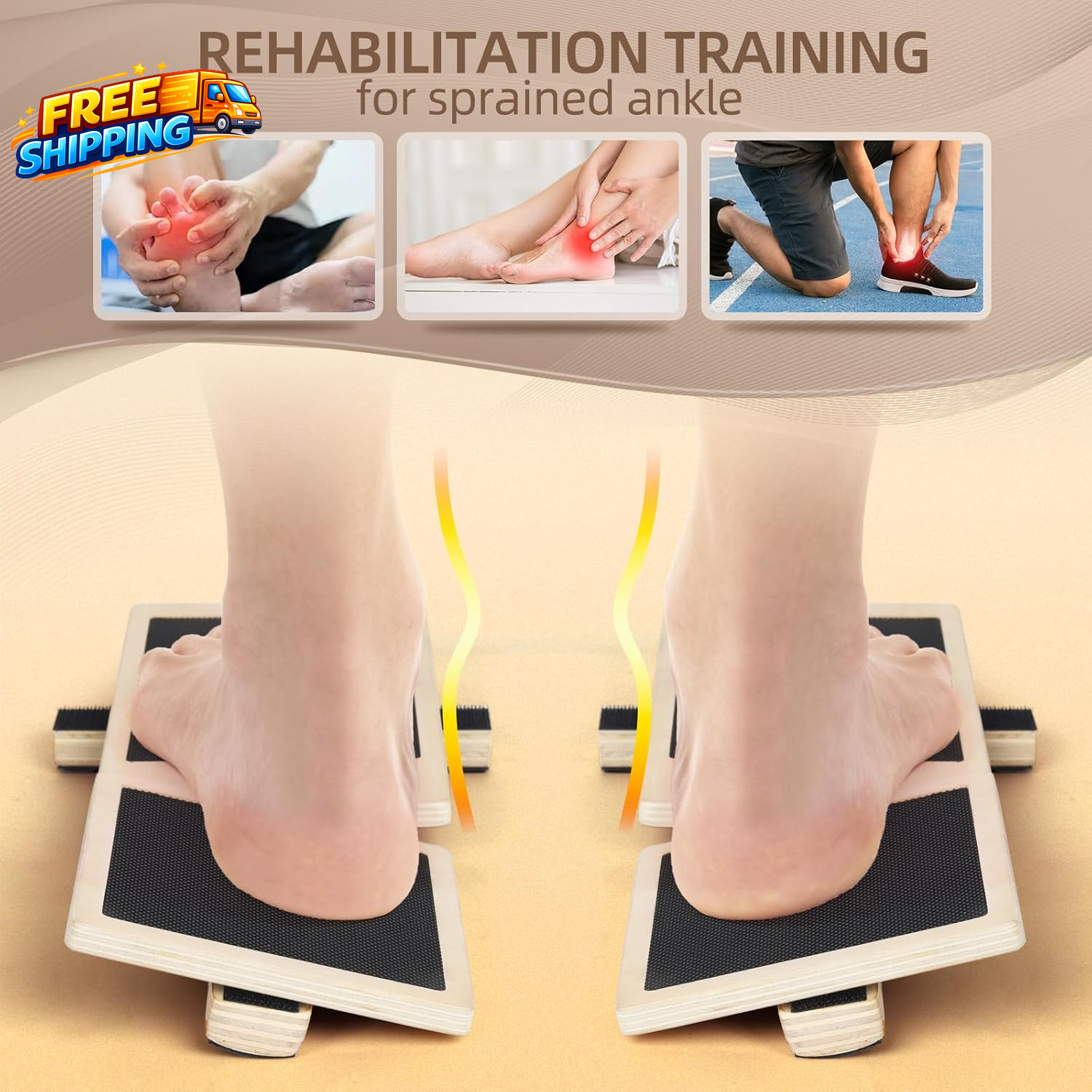 CINWELLER Ankle Strengthener Exerciser for Sprained Single Foot Balance Board…