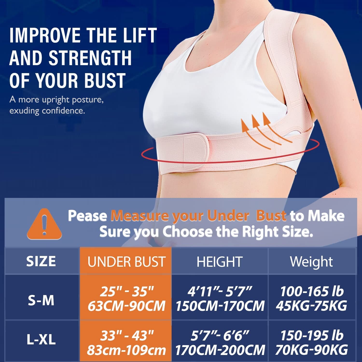 Posture Corrector Adjustable Upper Back Brace Pink L/XL