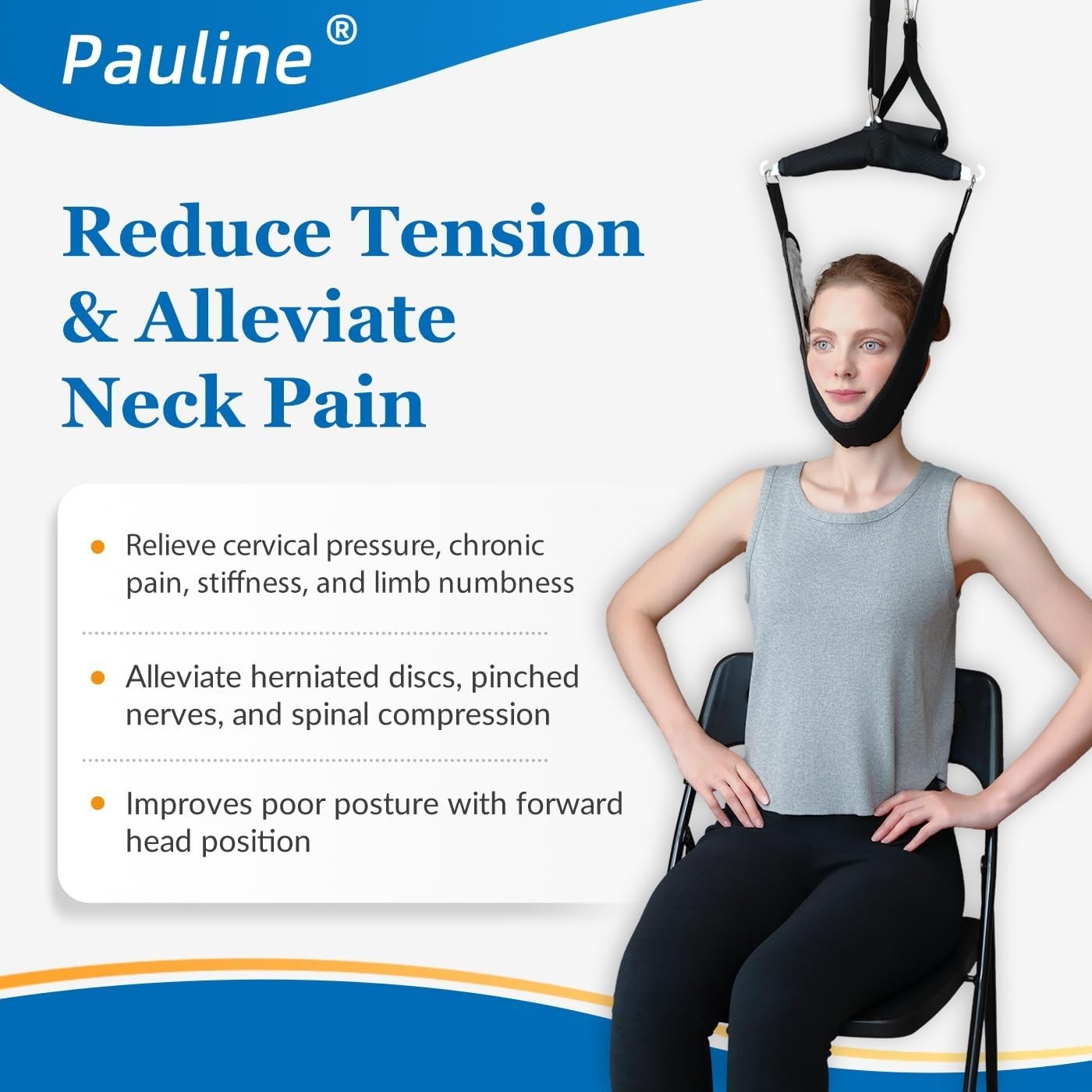 Cervical Neck Traction Device Over the Door – Hanging Neck Stretcher for Cerv…
