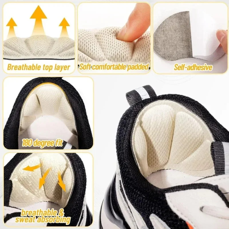 Insoles for Sport Running Shoes Pad Adjustable Heel Liner Grips Pain Relief Patc