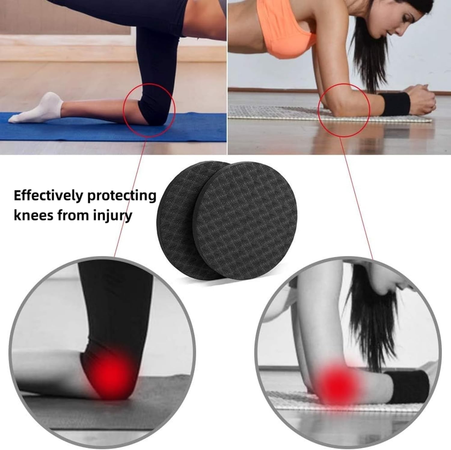 Yoga Knee Guard 2 pieces, foam Pilates Knee Guard Yoga Knee Guard Support Rou…