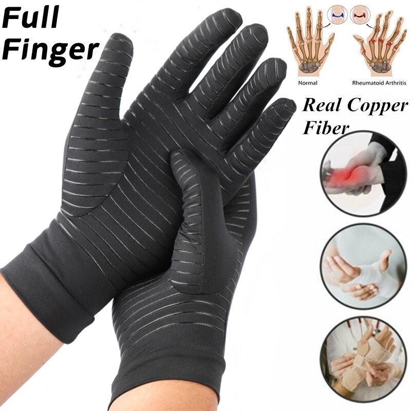 Copper Fiber Pressure Gloves Full Finger Joint Gloves Deodorant Anti Arthritis