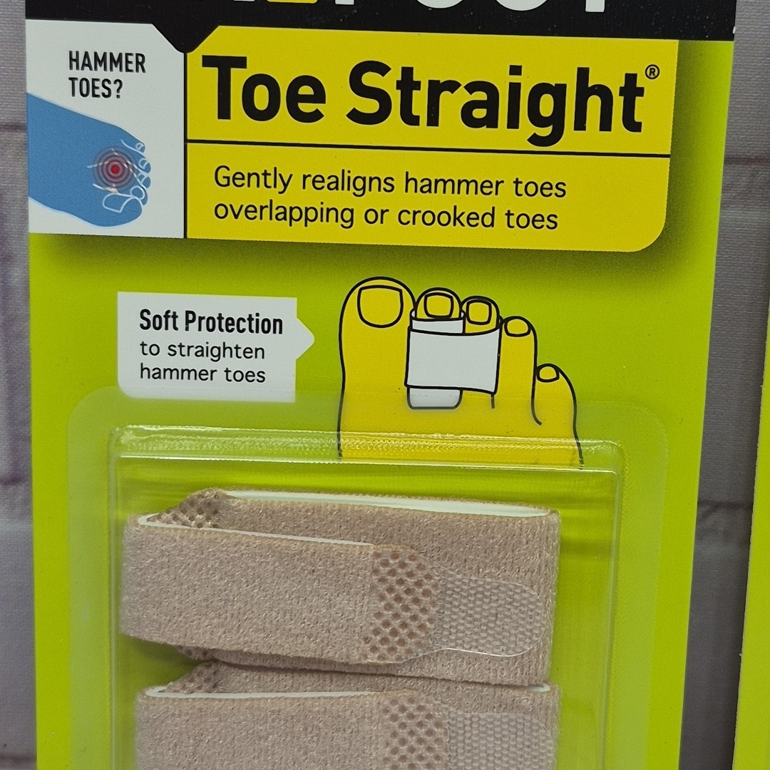 2 Pack- Profoot Toe Straight Hammertoe Wrap Comfortable One Size Fits All Gentle