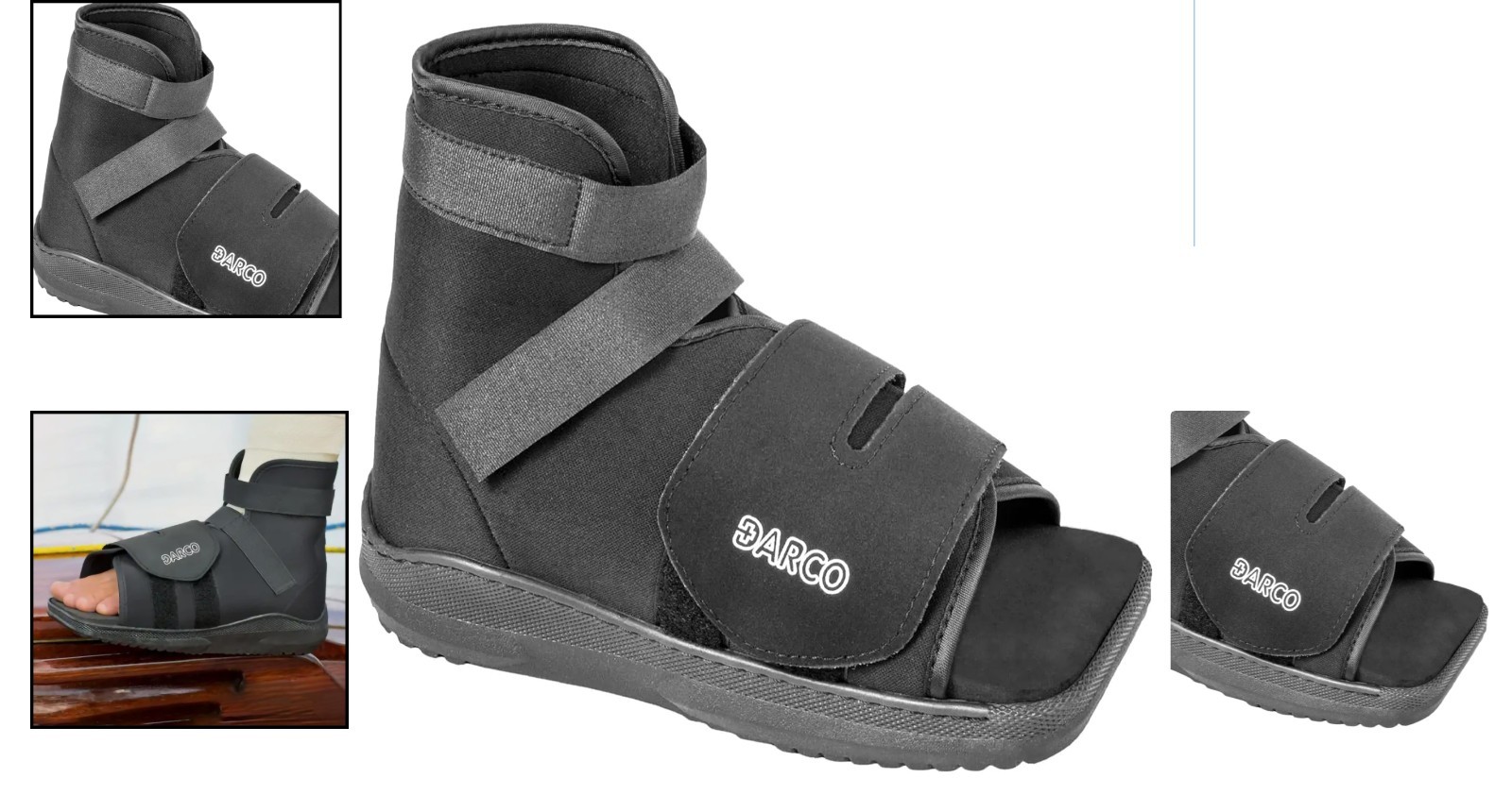Large Slim Line Cast Boot | Square Toe Design for Enhanced Post-Surgical Comfort