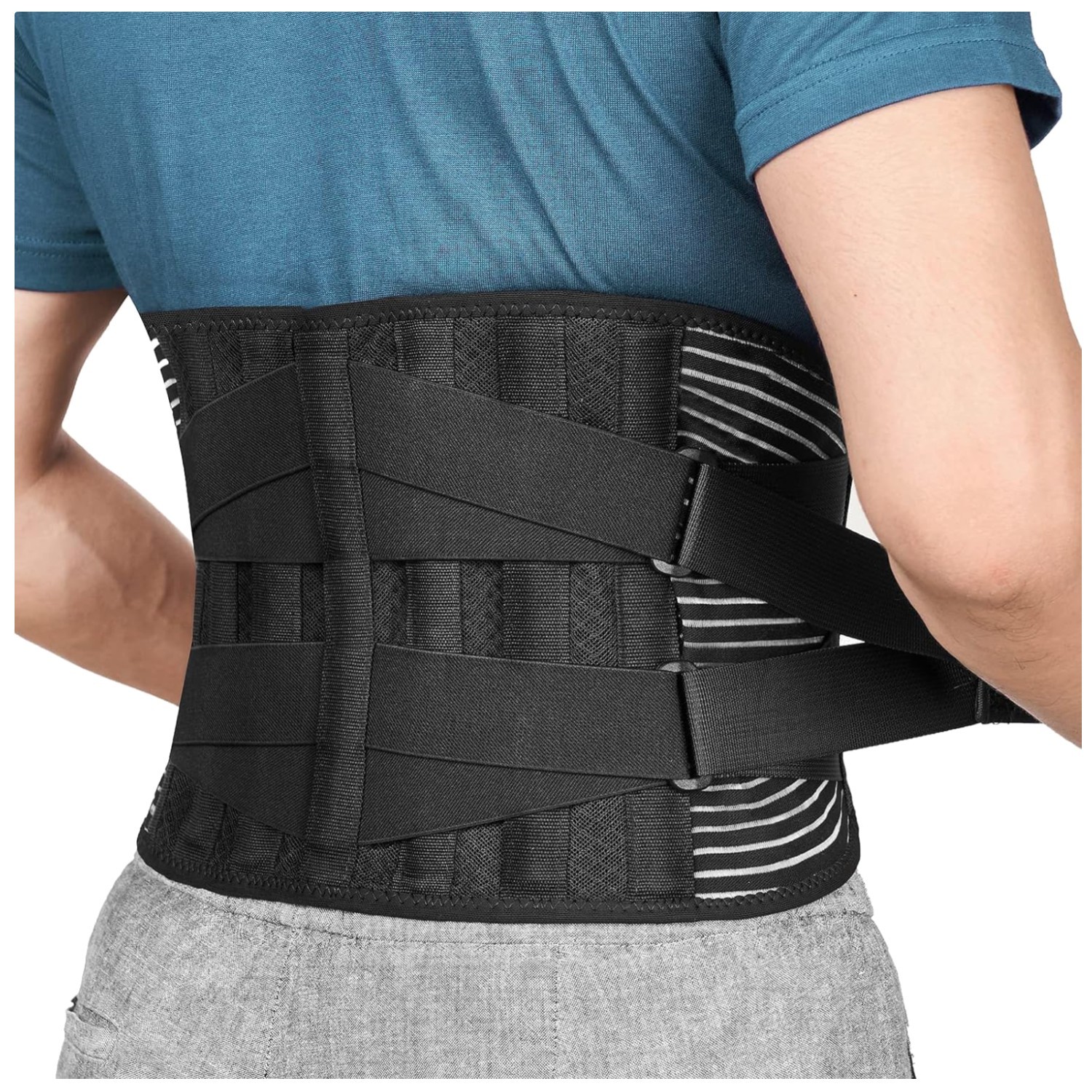 Elastic Straps Back Support to Prevent Injuries and Aches