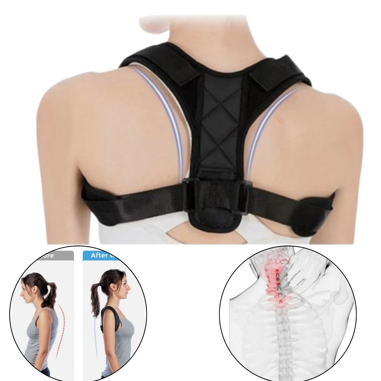 Adjustable Shoulders Posture Corrector fit All Body Sizes