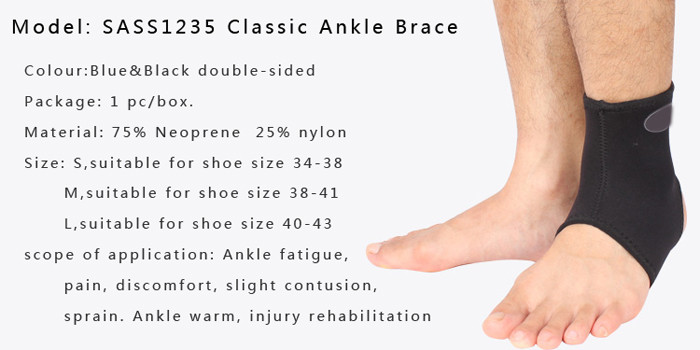 KA 1 Piece Double sides Lightness Elastic Ankle Brace Support Heating Badminton