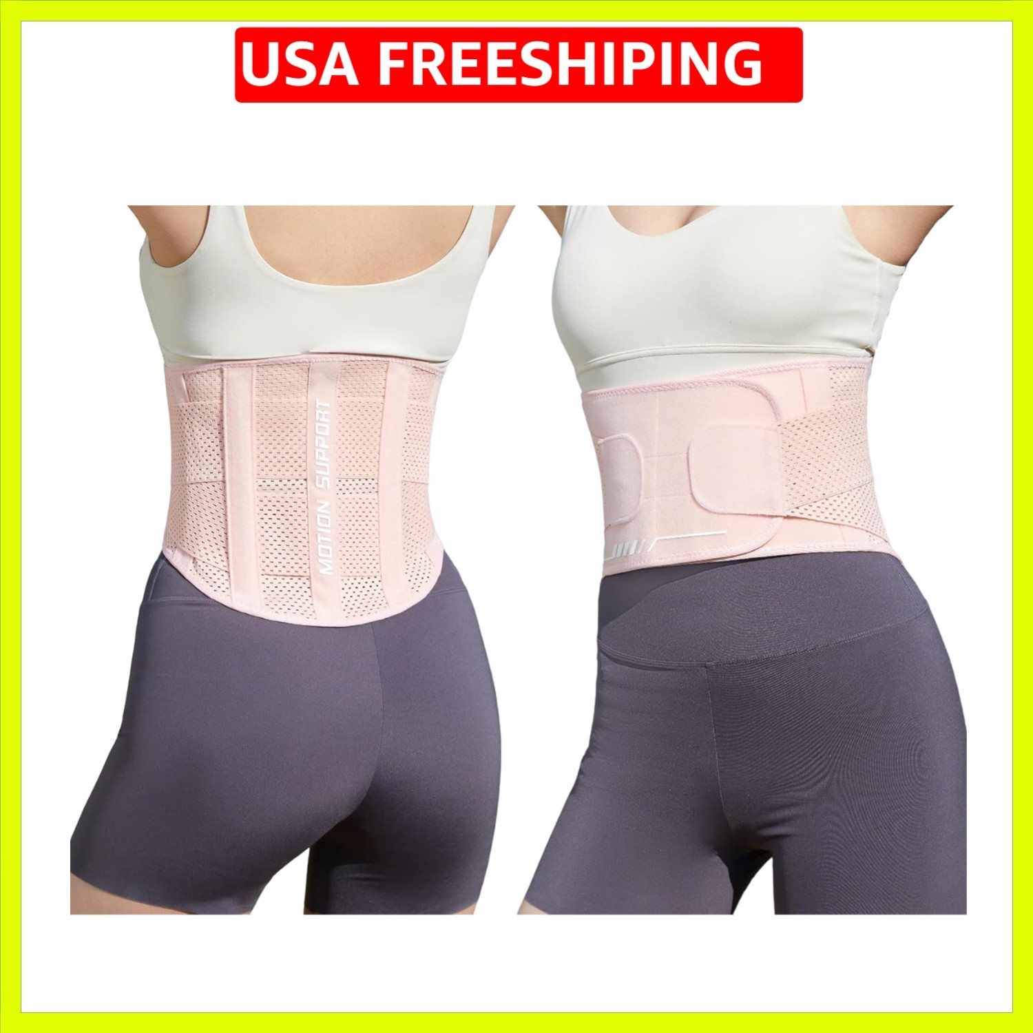 Lightweight Back Brace for Lower Back Pain Women Men, Lumbar Support Waist Su…