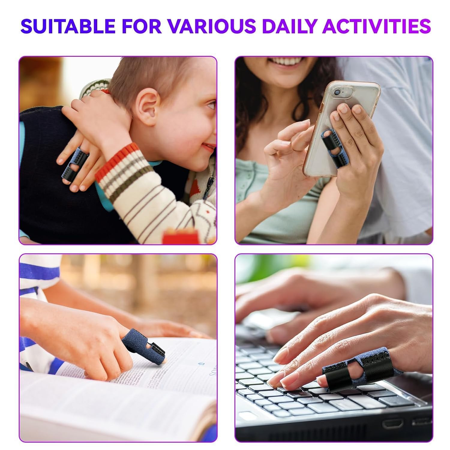 2 PCS Small Finger Splint, Adjustable Trigger Finger Splint, Straightener for Br