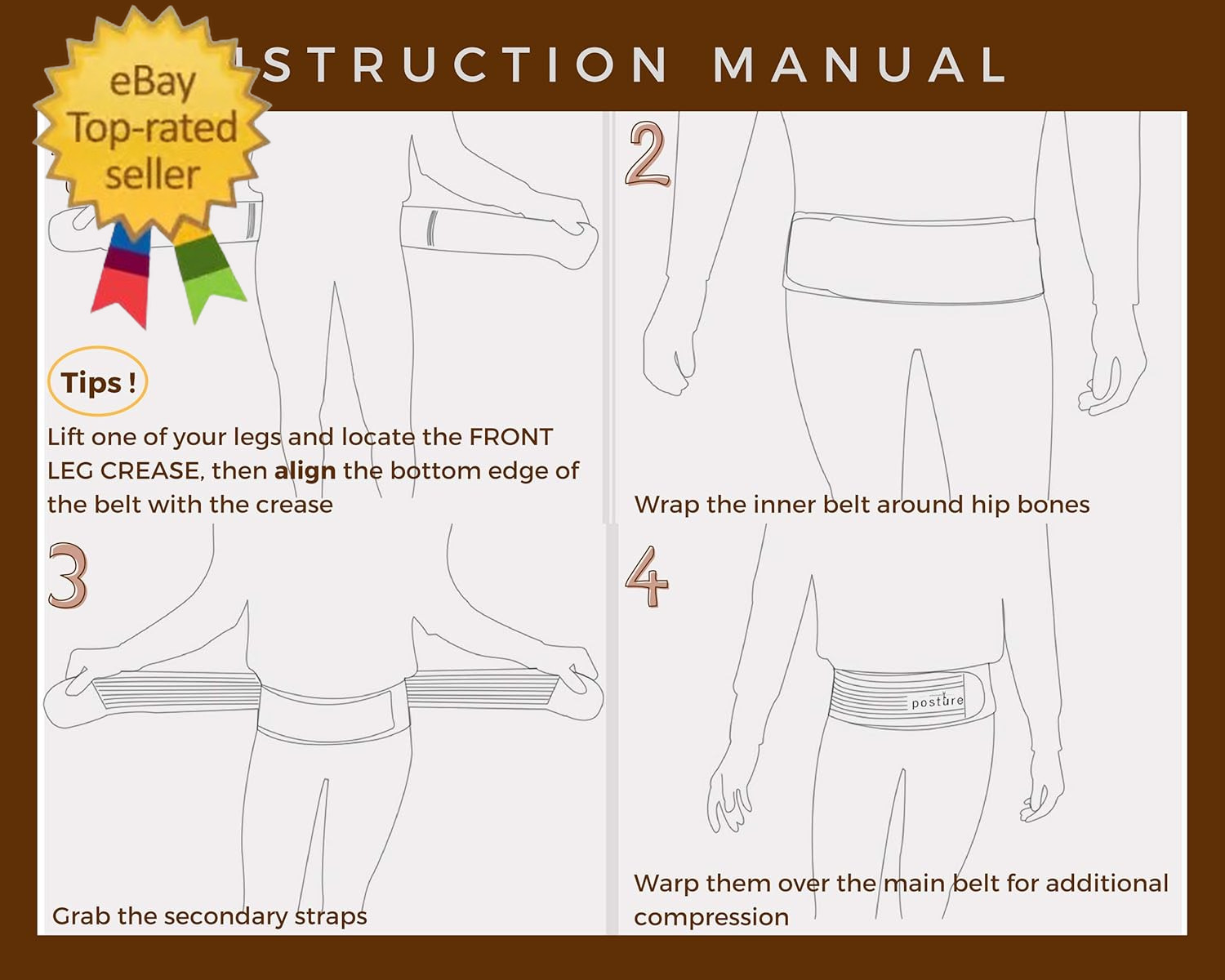 Sacroiliac Hip Belt for Women and Men That Alleviates Sciatic, Pelvic, Lower Bac