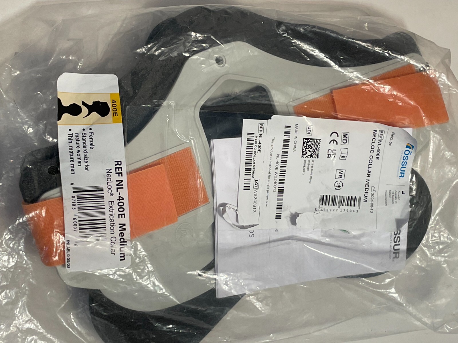 Ossur NL-400E Necloc Cervical Extrication Support Collar Adult Medium – NEW