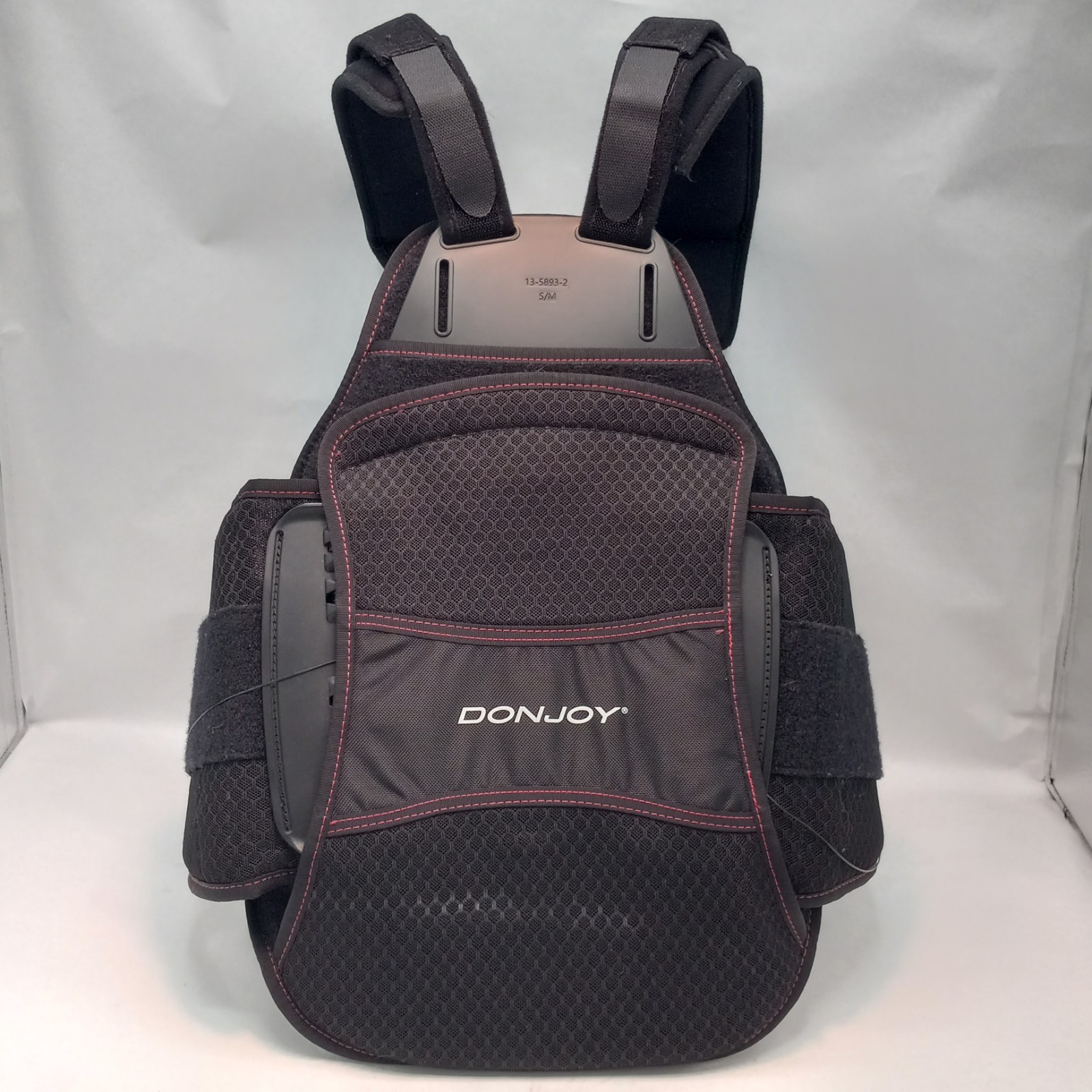 DONJOY TLSO Size S/M Black Back Brace with Shoulder Straps Thoracic Aid
