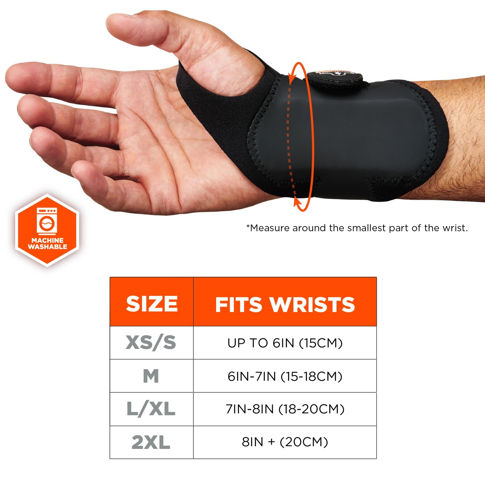 ProFlex 4020 Left Wrist Support Black X-Small/Small Adjustable Brace Strap