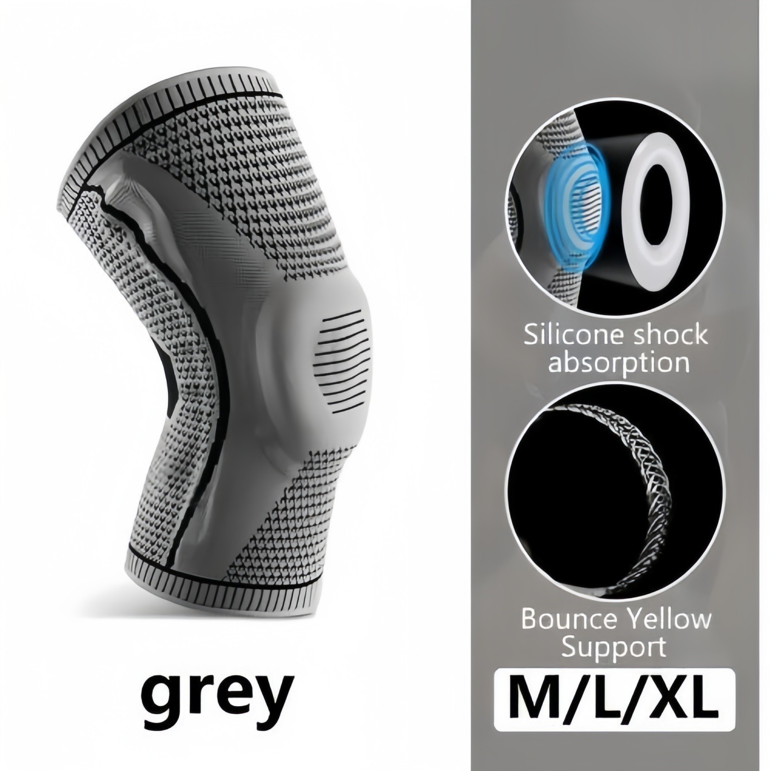 Knee Brace Compression Sleeve Support Sport Joint Arthritis Patella Stabilizer
