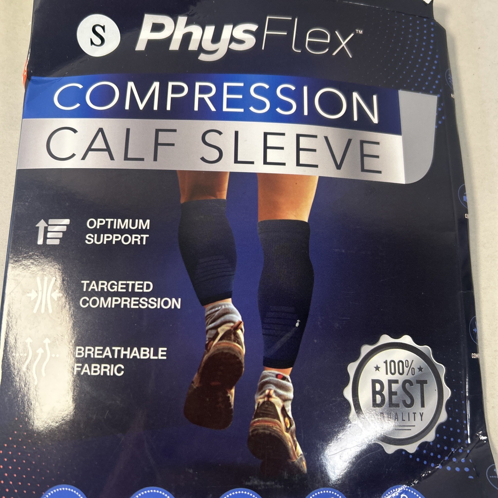 Calf Compression Sleeves for Men & Women – (1 Pair) Footless Compression Socks S