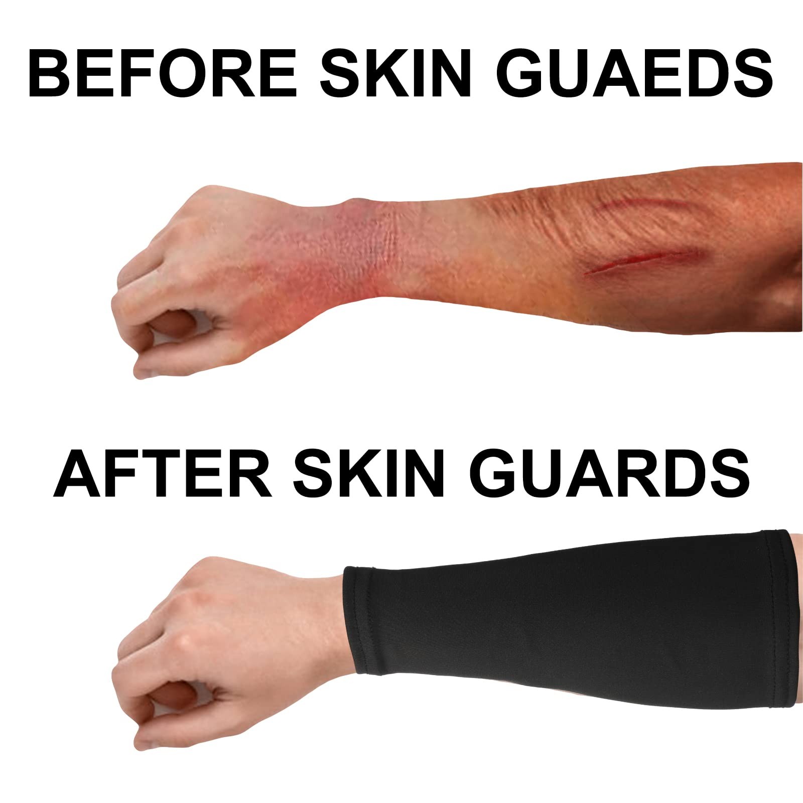 Eurzom 4 Pairs Arm Protection Sleeve 9 Inch Long, Black, White, Gray, Beige