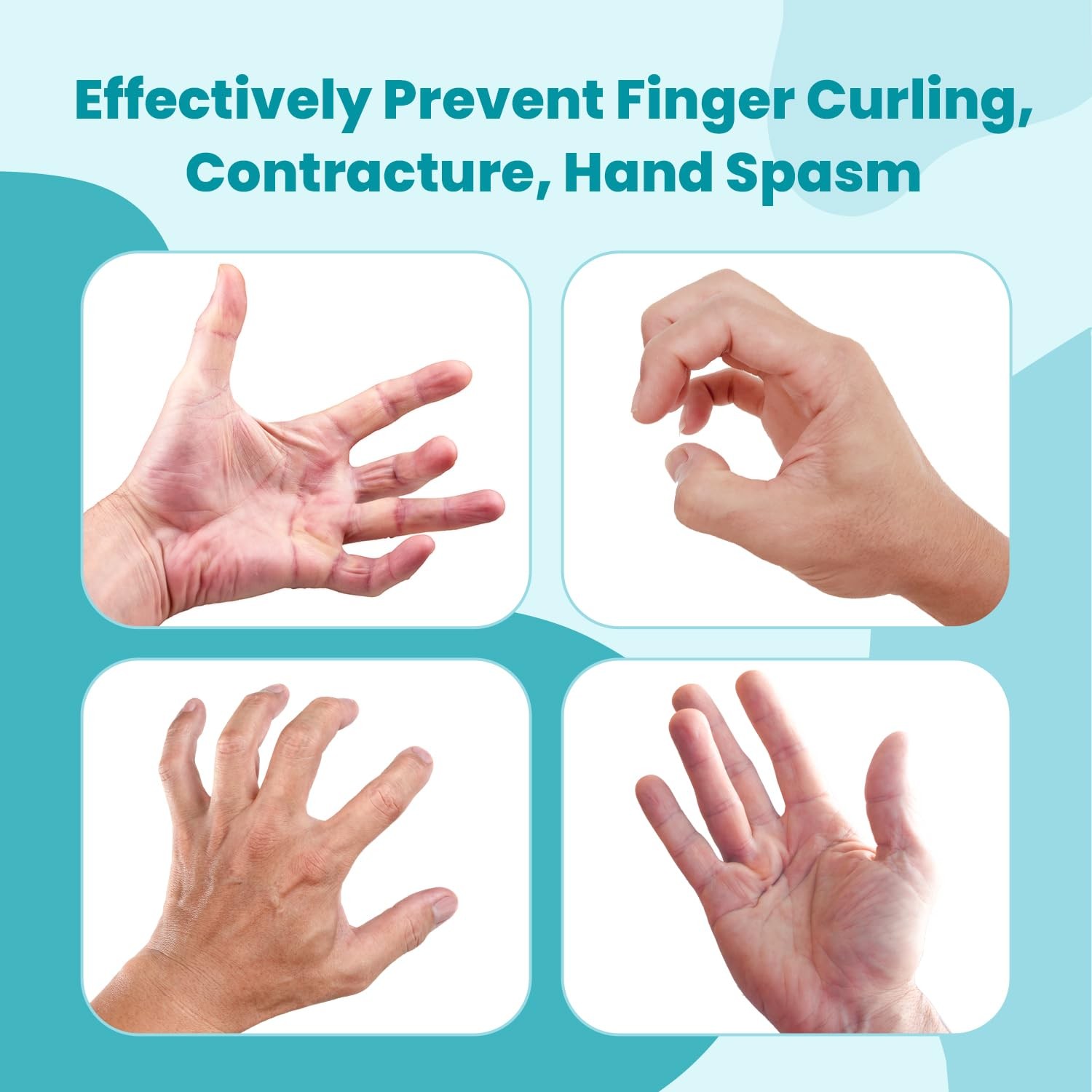 DrFinger Stroke Hand Brace Splint for Straightening Fingers with 5 L, Grey