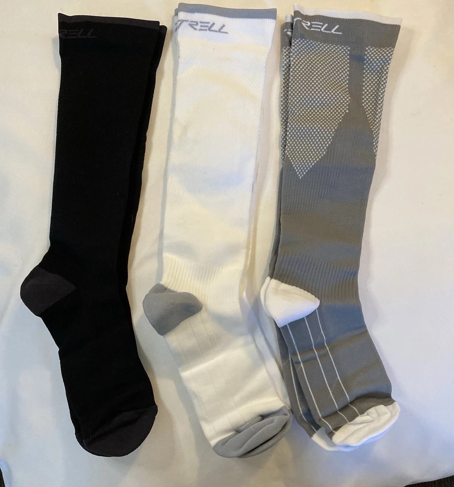 FITRELL 3 Pairs Compression Support Socks for Men / Women Size S/M Travel Health