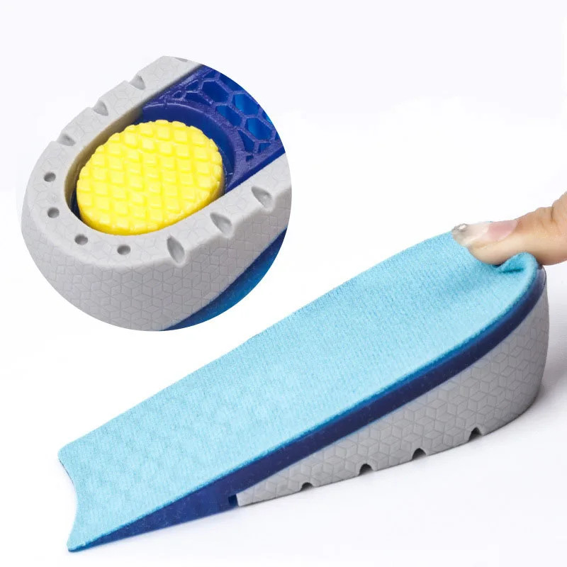 Heightening half cushion invisible honeycomb elastic heightening insole silicone