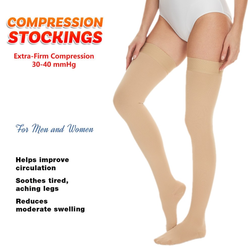 Compression Stockings Thigh High Women Men Medical 30-40 mmhg DVT Socks Varicose