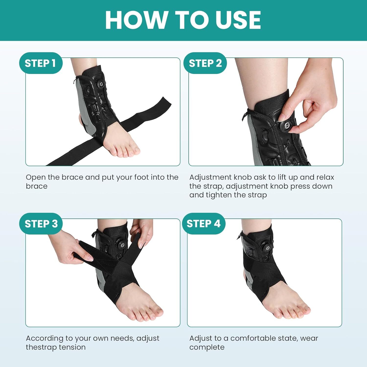 Foot Drop Ankle Brace Support Stabilizer Guard Tendonitis Achilles Sprain Strap