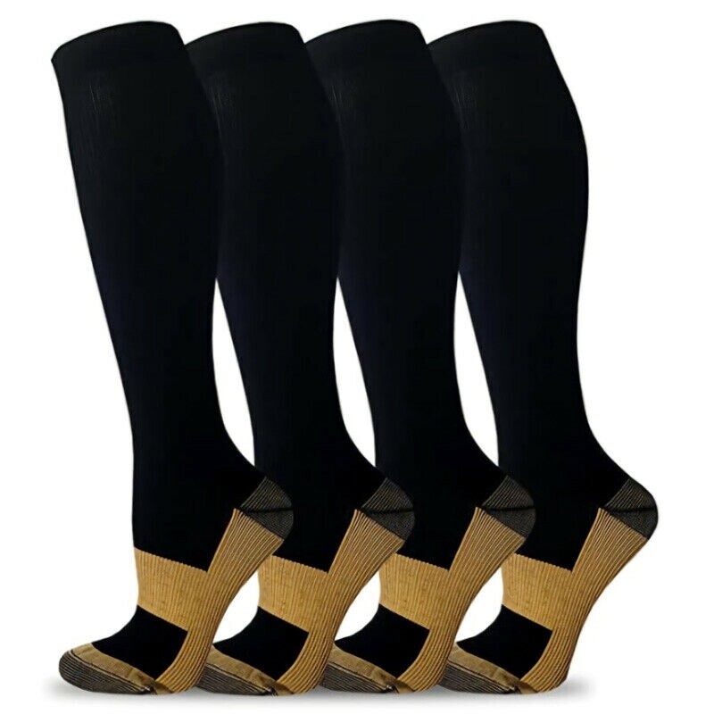 3 Pairs Bamboo Compression Socks 10-20mmHg Moisture Wicking Support Stocking XXL