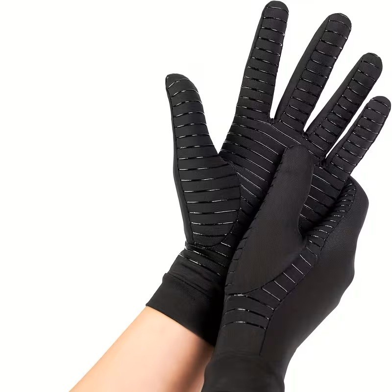 Anti-slip & Breathable Full Finger Copper Compression Arthritis Gloves 1 PAIR