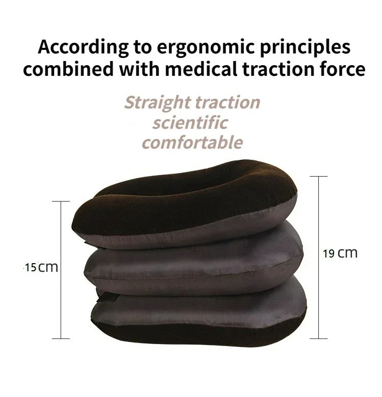 Inflatable Cervical Neck Traction Device Collar Support Cushion Stretcher Brace