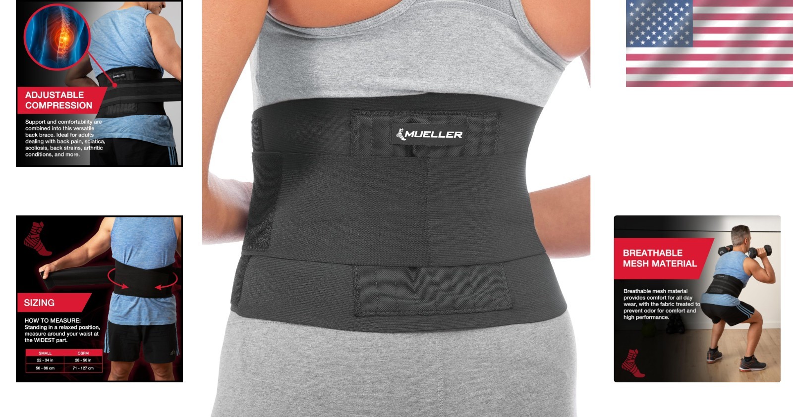 Breathable Mesh Back Brace with Targeted Compression for Optimal Back Support