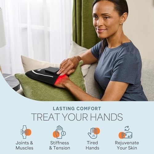 BLACK – LIFEPRO RED LIGHT THERAPY CORDLESS GLOVE & FOOT WRAP DUAL WAVELENGTHS