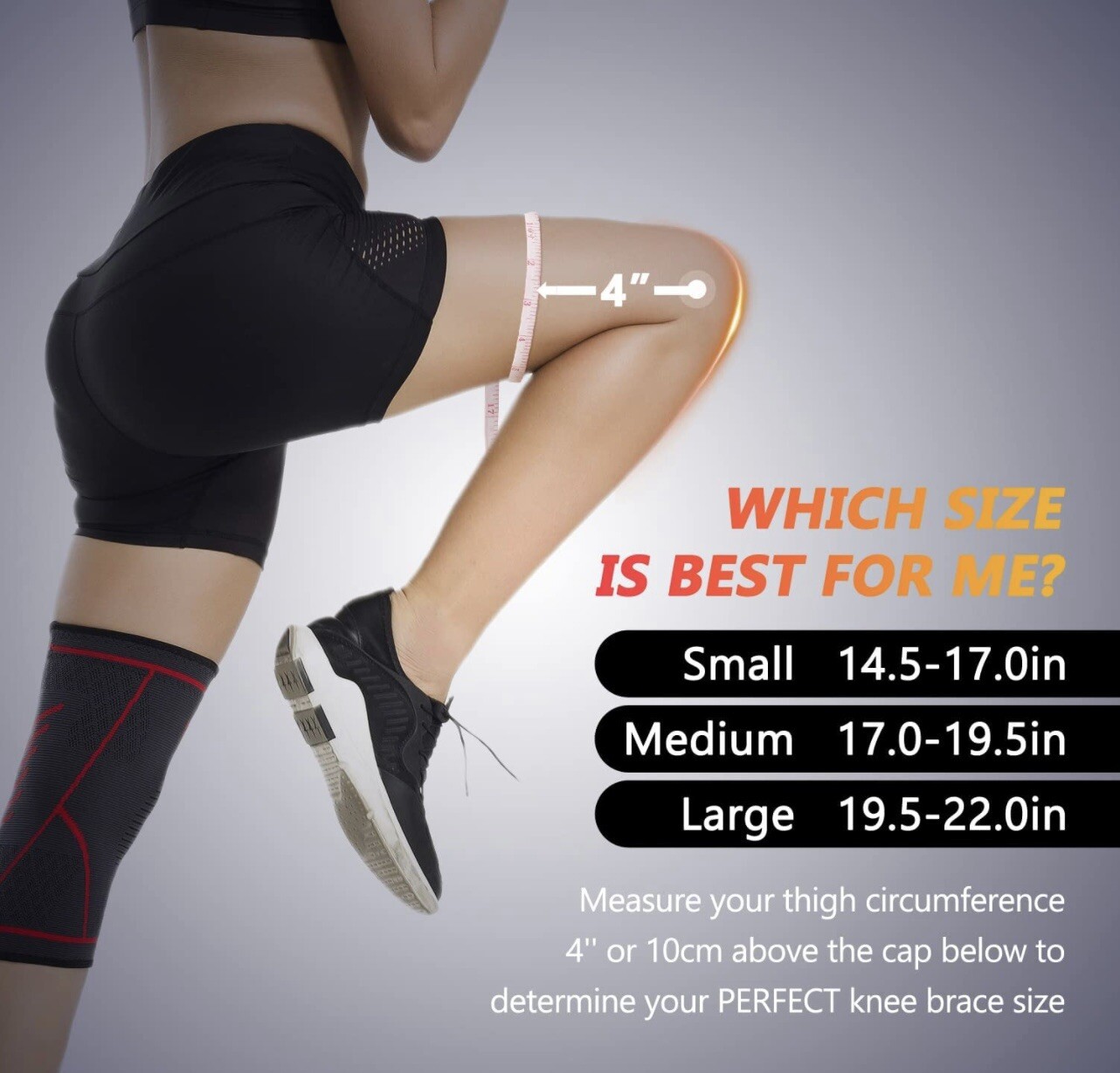 SAFSOU KNEE COMPRESSION SLEEVE COMFORTABLE AVAILABLE IN XL L S M