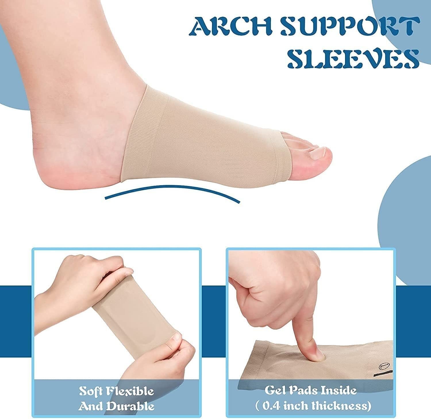 Flat Foot Arch Support, Medial Arch Support for Men & Women (one Pair) Arthritis