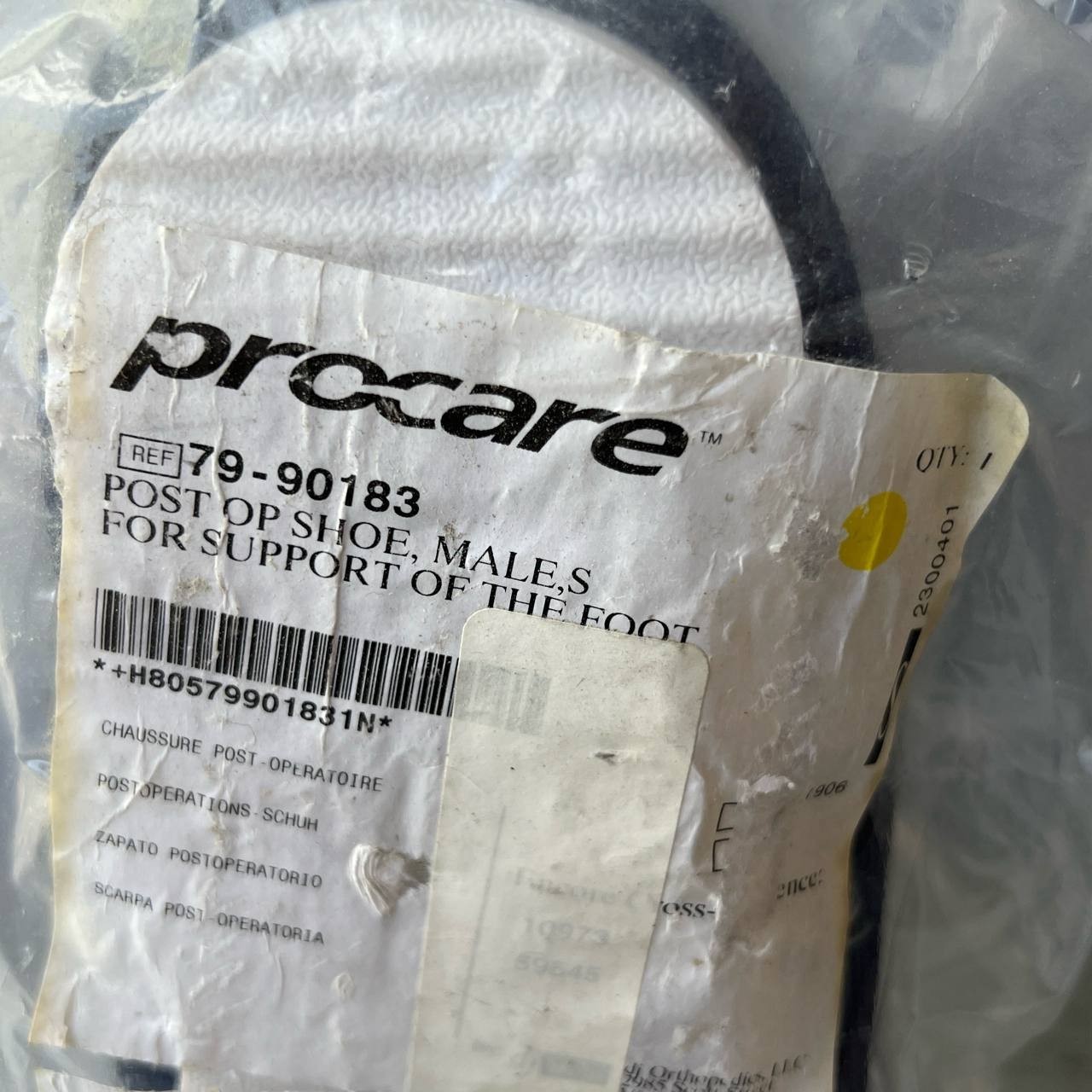 ProCare Post Op Shoe Male Small REF 79-90183 Recovery Walking Shoe NEW