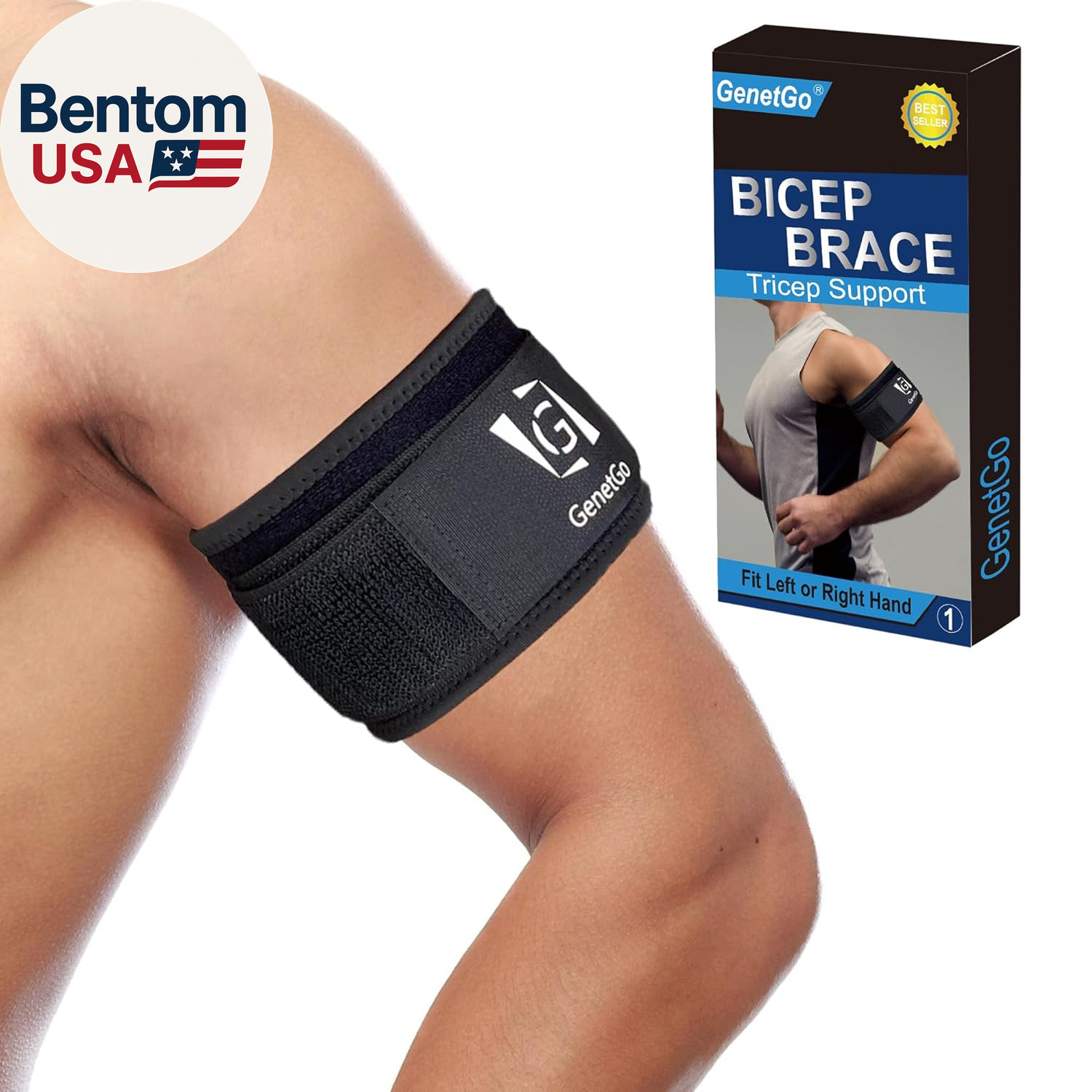 Bicep & Tricep Tendonitis Brace Compression Sleeve – Pain Relief for Bicep and T