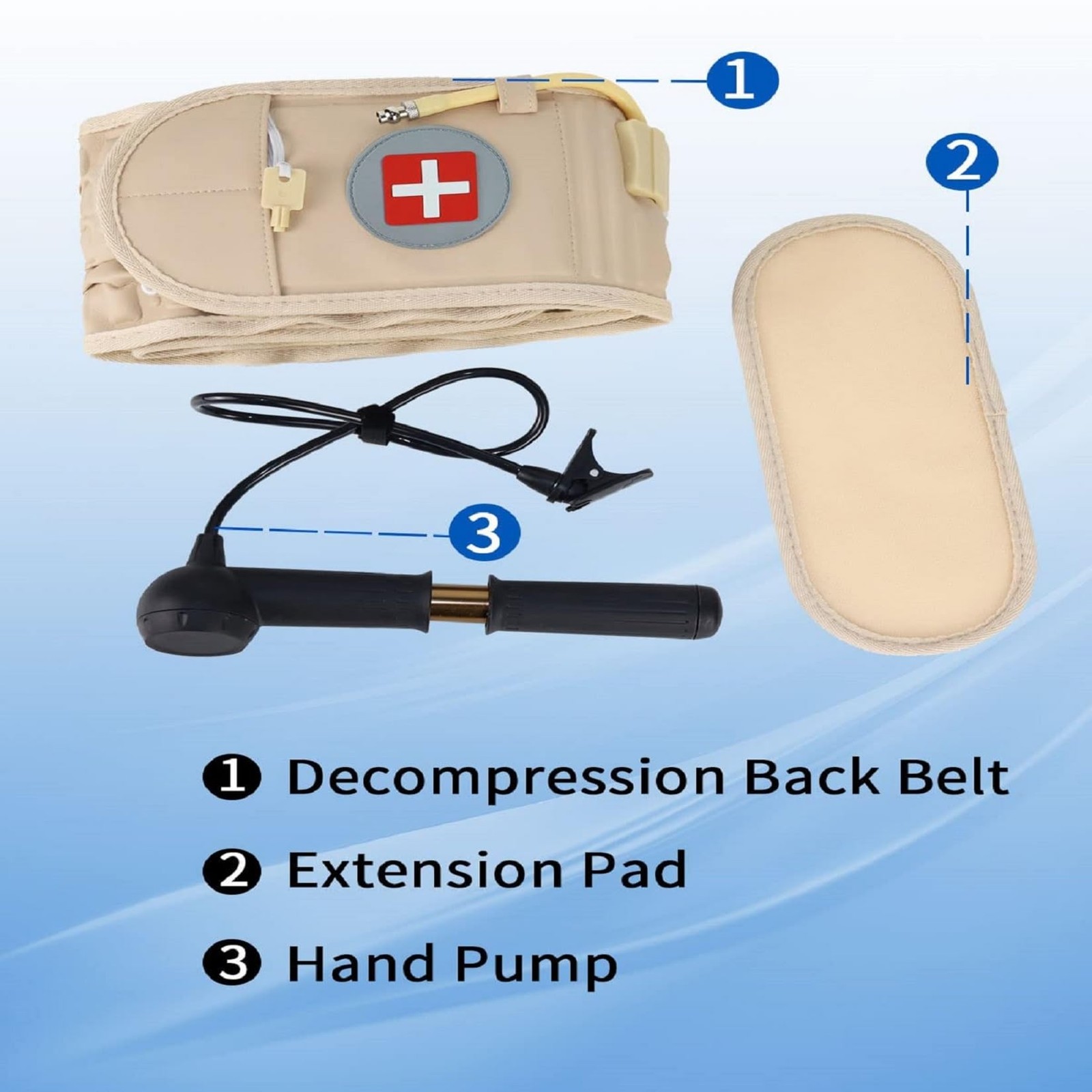 Goldmille Back Decompression Belt Inflatable Lumbar Support for Lower Back Pa…